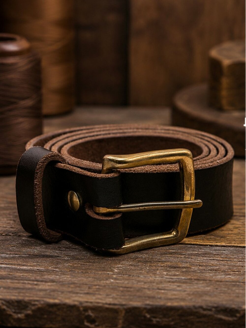 Truman Boot Co Java Waxed Flesh Belt Size 38 Horween Leather
